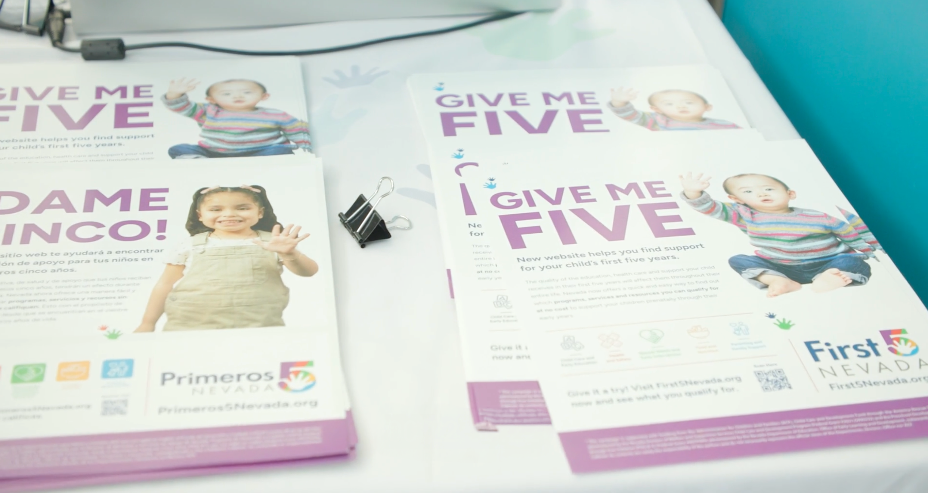 Closeup of First 5 Nevada Event Flyers