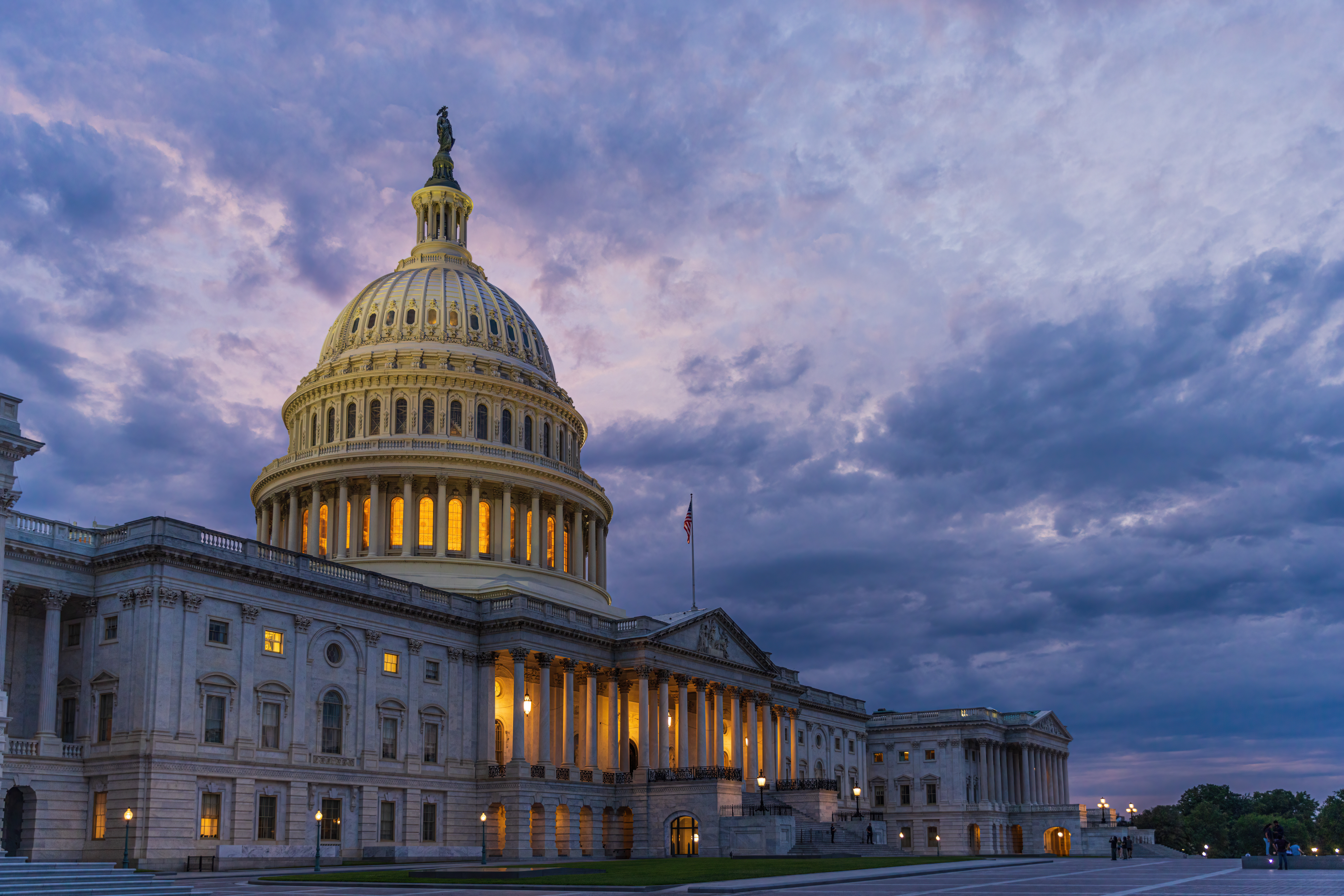 United States Capitol Building Washington Dc Blue Hour